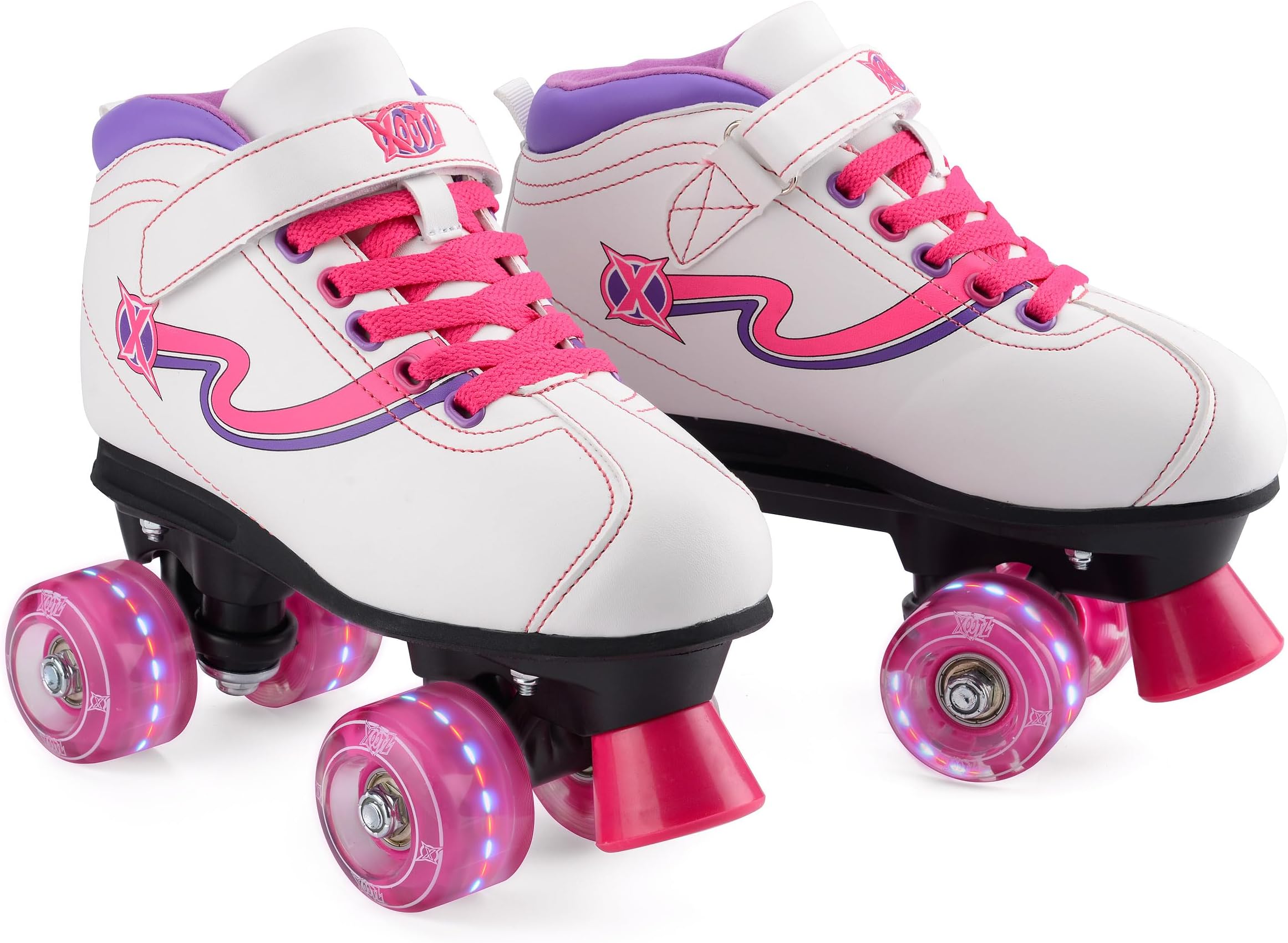 Disco Quad Skate, Roller Skates with LED Wheels