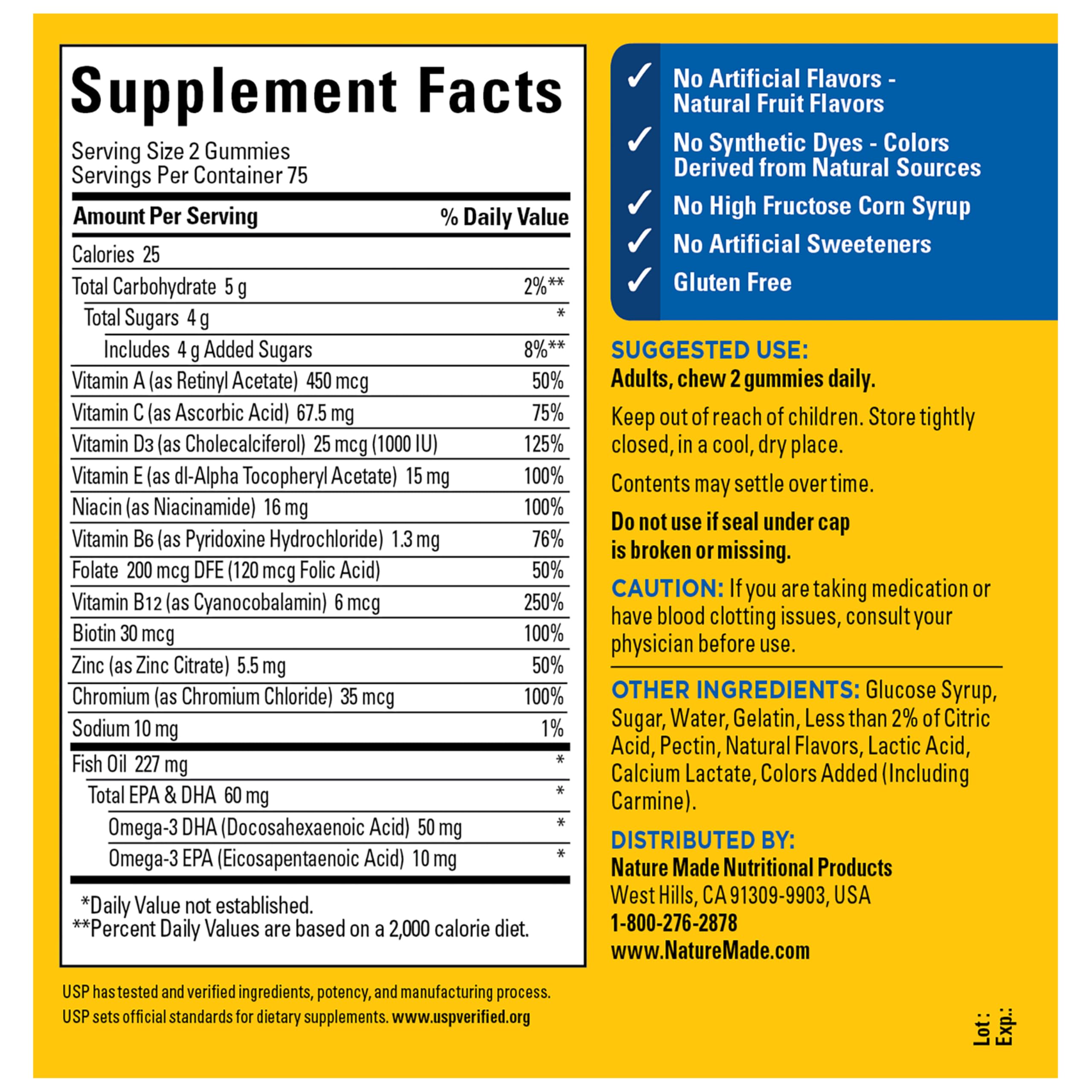 Nature Made Mens Multivitamin Gummies with Omega-3, 150 Count — Amazon image 10