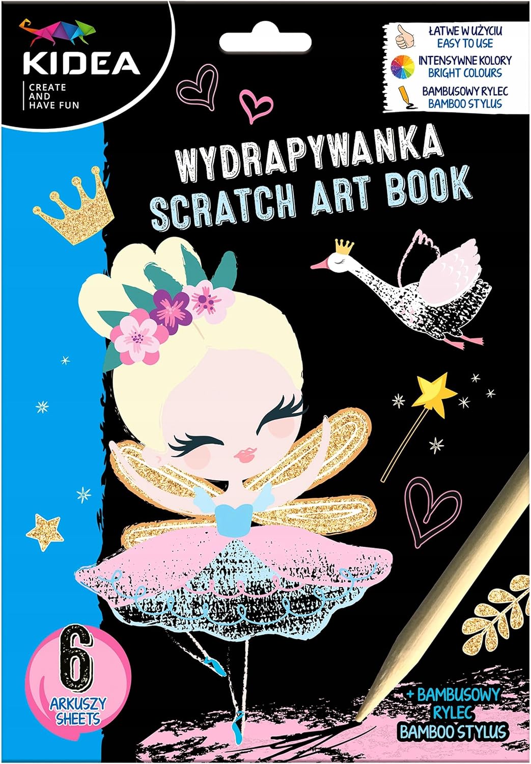 KIDEA Scratching Paper Fairy Derform Scratch Card 6ARK + FIX