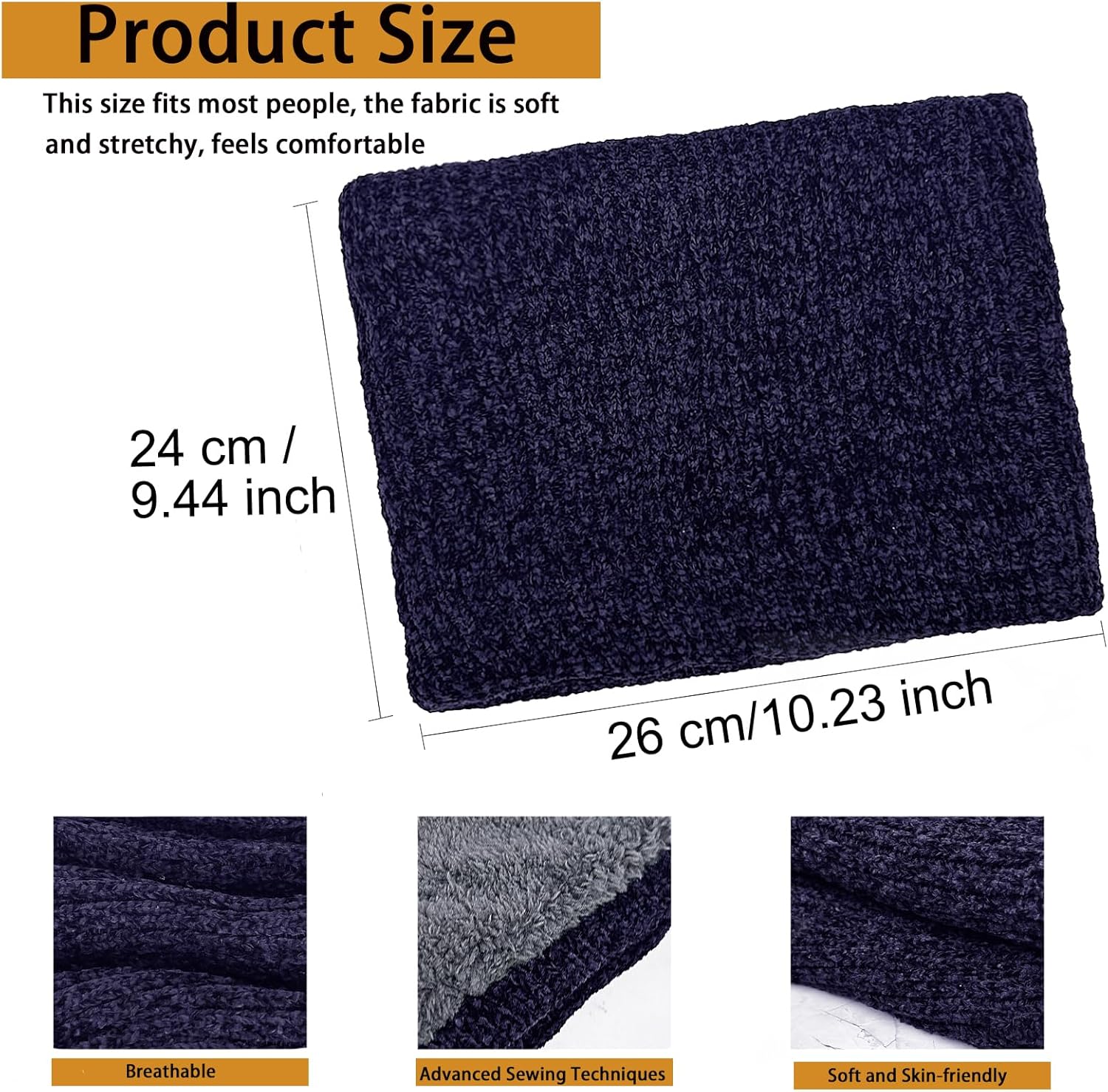 2 Pack Winter Neck Gaiter Warmers for Men Women Thermal Fleece Windproof Warm Ski Mask Scarf for Cold Weather - Image 2