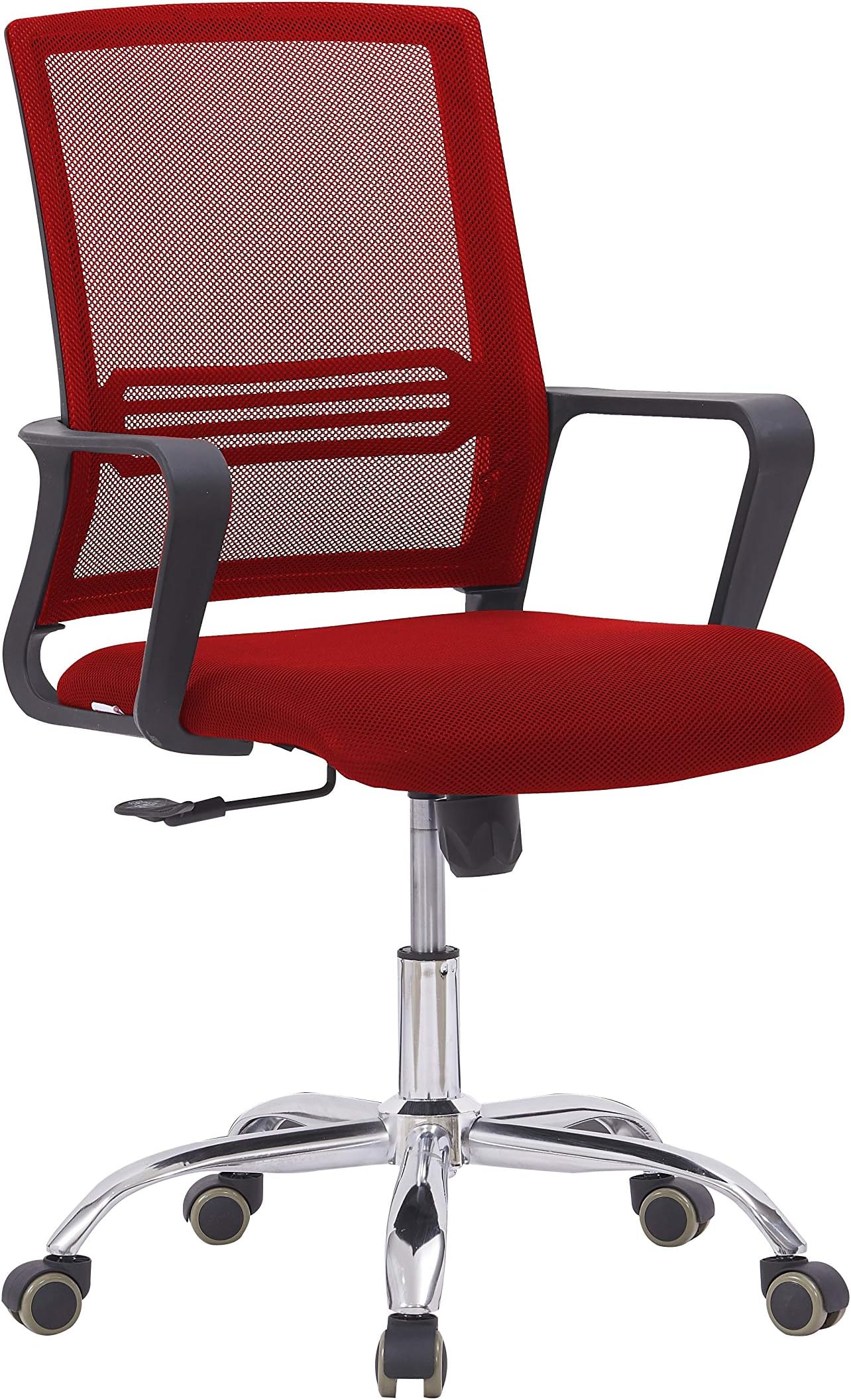 Mahmayi Sleekline 690033 Task Chair Mesh, Red, 690033_Lowback_Red, Home Office Desk Chairs