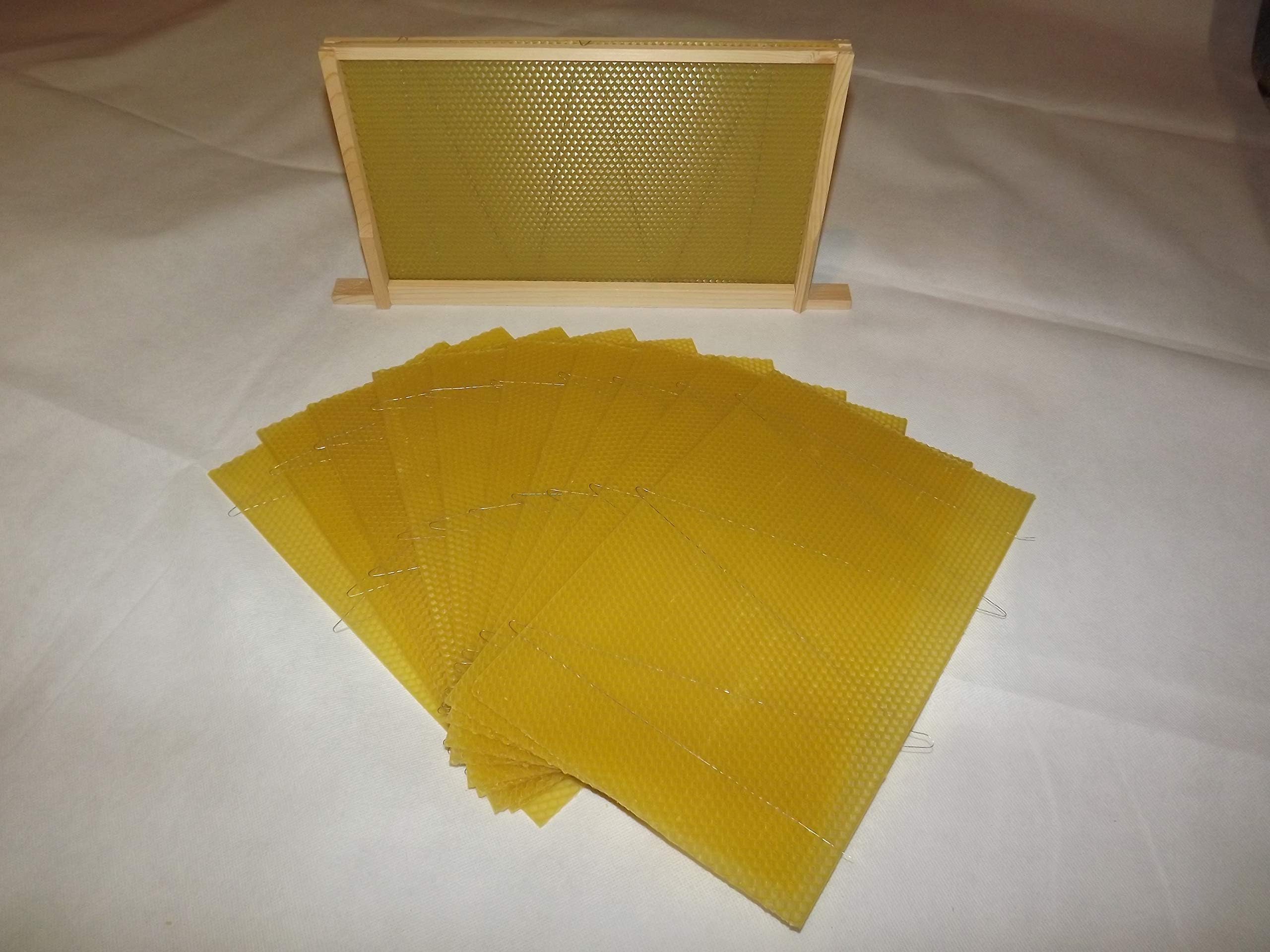Ltd -10 x Wired Brood Foundation - 10 Sheets - for British National Brood Boxes - 100% Beeswax