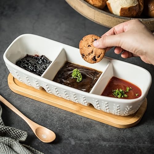 Miniatura 9 de Bandeja de condimentos y soporte para cuchara, soporte de cuchara de cerámica para estufa, bonito soporte para cuchara de café con borde con