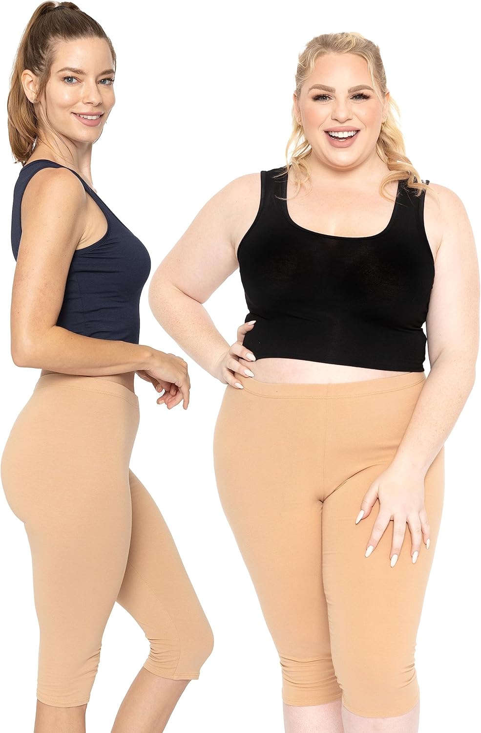 Women's and Plus Size Knee-Length and Ankle Length Leggings - Image 2