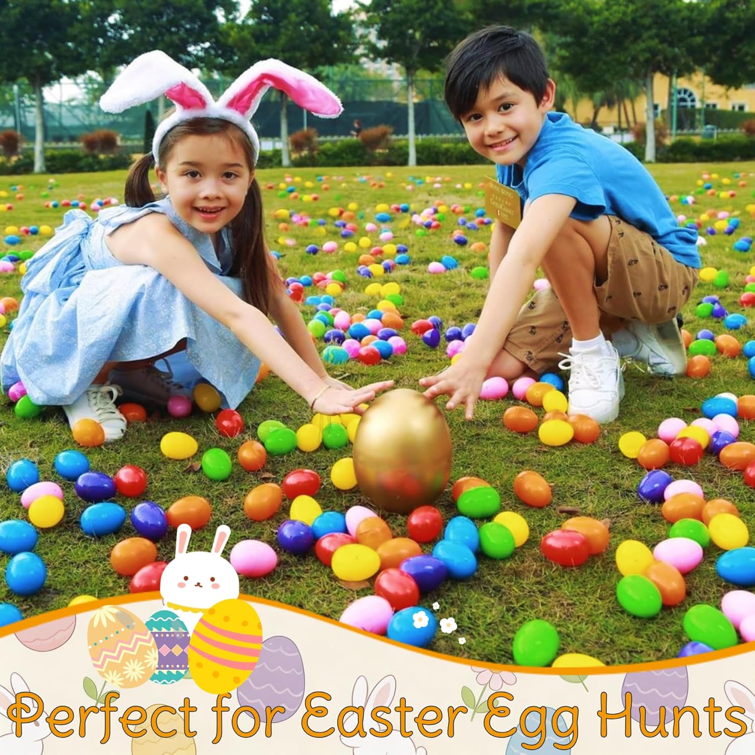 Fillable Easter Eggs 2.4" Inch Hinged Colorful Bright & Thick Plastic Shells Easter Eggs,Perfect for Easter Egg Hunt, Suprise Egg, Easter Hunt(36 Pack)