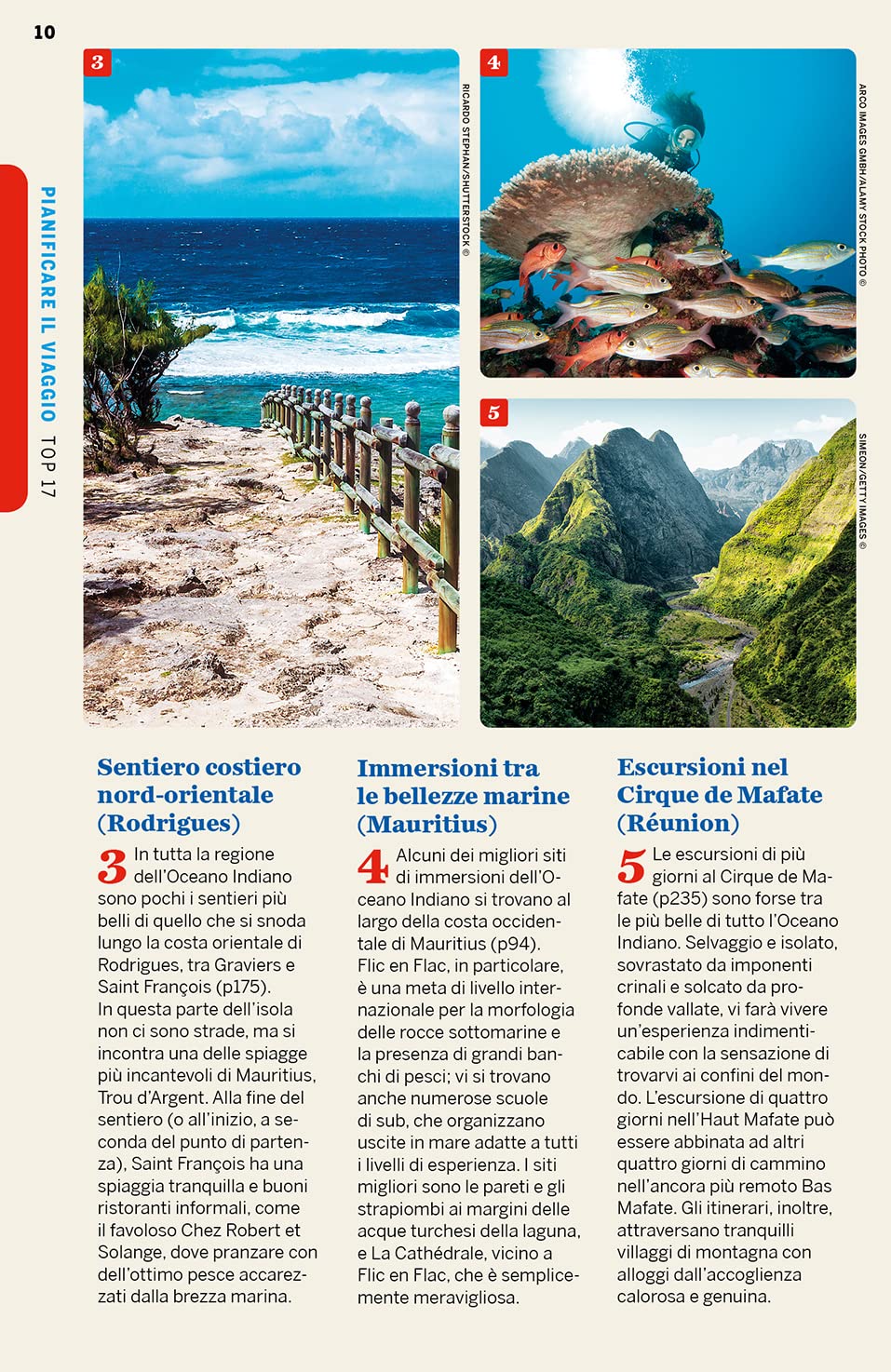 Mauritius, Réunion e Seychelles