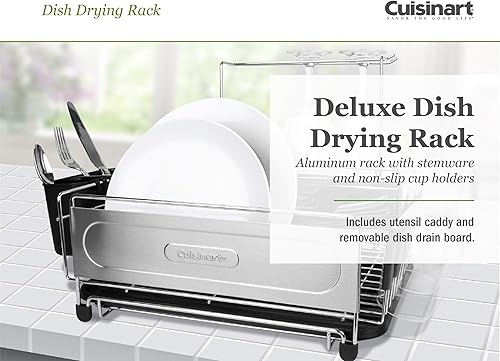 Miniatura 2 de Cuisinart Escurridor de platos de acero inoxidable – Incluye escurridor de platos de alambre, organizador de utensilios, tabla de drenaje, soporte
