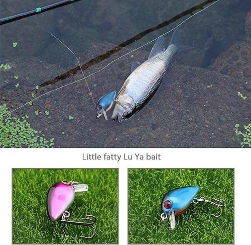 Miniatura 2 de Create idea 10 señuelos de pesca con gancho agudo, crankbaits mini cebos duros de pesca artificiales para trucha, lubina, agua dulce y salada,
