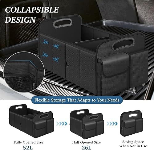 Miniatura 5 de Organizador de maletero, organizador plegable e impermeable para maletero de automóvil para SUV y sedanes, organizadores de almacenamiento de