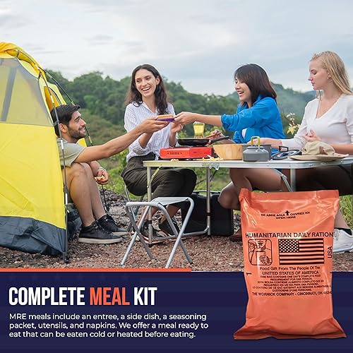 Miniatura 5 de The Wornick Company MRE 1 caso de HDR Comidas humanitarias excedentes militares estadounidenses listas para comer, FEMA 10 pack 20