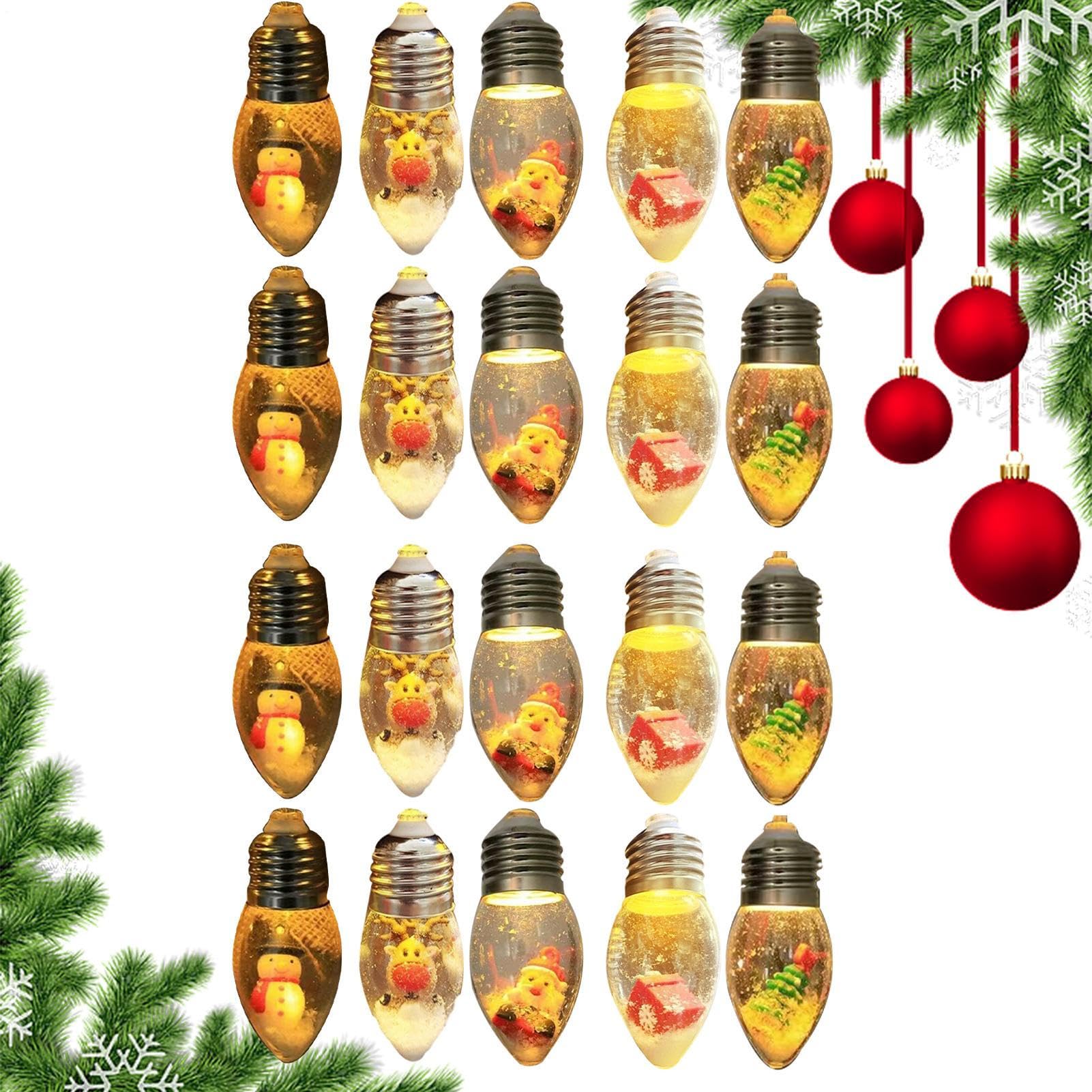 Boule à neige de Noël et guirlande lumineuse à piles pour déco intérieure