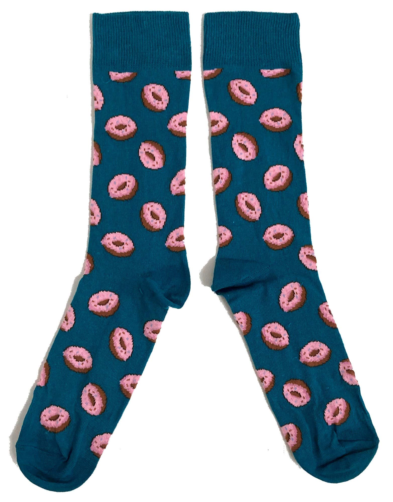 Sock Shack Men's Teal Iced Donuts Doughnuts Socks 6-11 Uk / 39-45 Eur / 7-12 Us