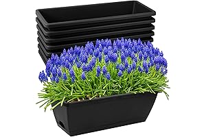 8-Piece Rectangle Plastic Planter Box