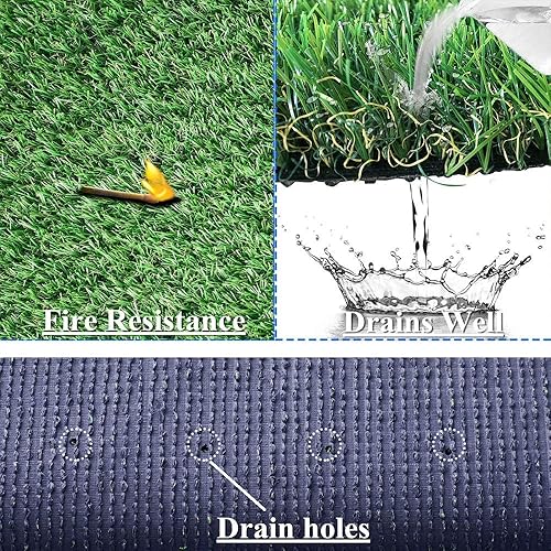 Miniatura 4 de Césped sintético de césped artificial (tamaño personalizado de 0.7 pulgadas), alfombra de césped para interiores y exteriores, alfombra de césped