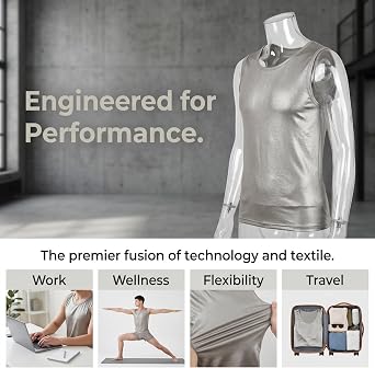 Amradield Men and Women Vest Tank T-Shirt EMF Shielding Sleeveless Radiation Protection Clothes