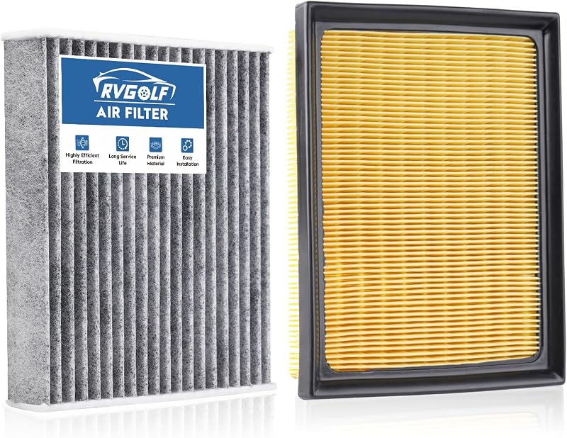 Kit de filtros de ar do motor e cabine RVgolf para Toyota RAV4, Prius, Prius V, Prius Plug-In e Lexus híbridos – 2 unidades