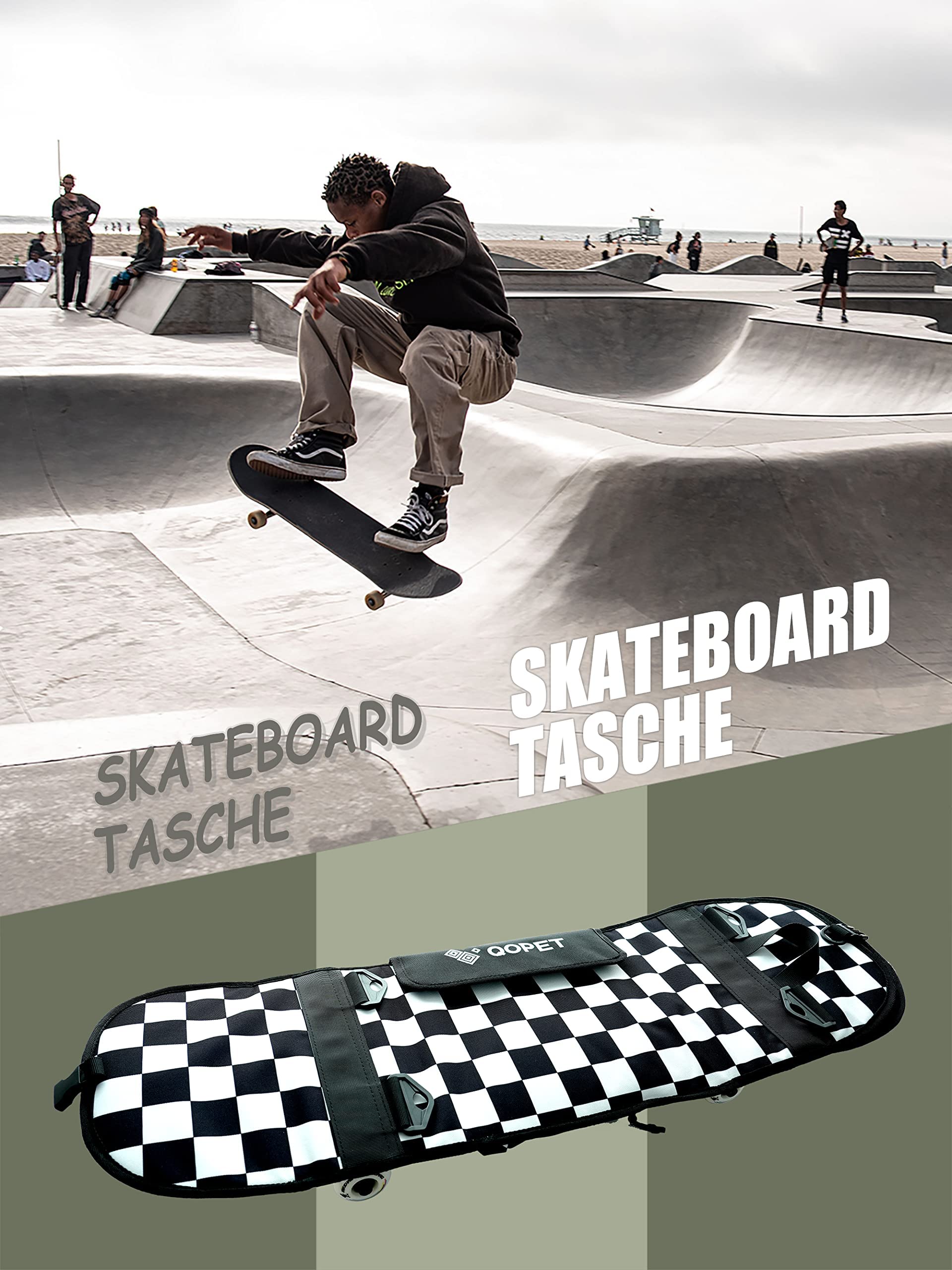 Sac à Dos en Oxford 900D Épaissi pour Skateboard, Étanche et Pliable pour Skateboard Électrique