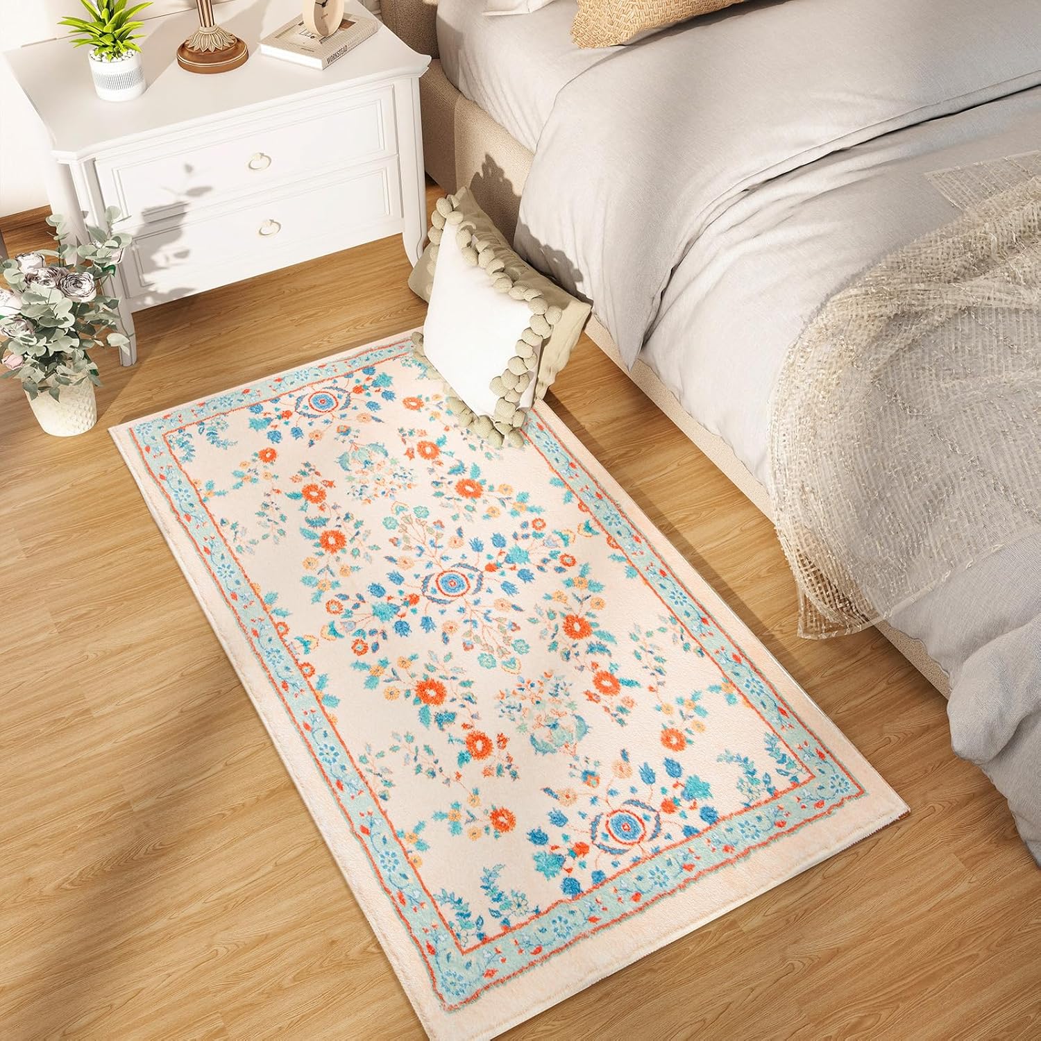 SOULFUL Soft 2x3 Area Rugs for Living Room, Large Boho Area Rug for Bedroom, Washable Plush and Thick Indoor Carpet, Non-Slip Backing, Easy to Clean - Perfect Home Décor Accent