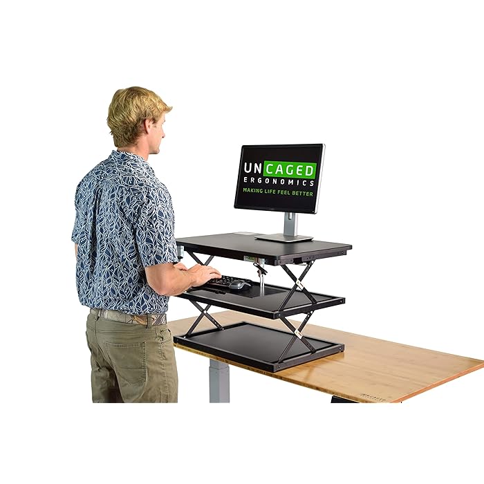 Buy CHANGEdesk Tall Ergonomic Standing Desk Converter with Adjustable Height Keyboard Tray