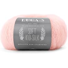 Soft Kid Mohair & Silk Yarn for Knitting & Crochet, 75% Mohair 25% Silk, 25g 210m Fluffy Soft Yarn