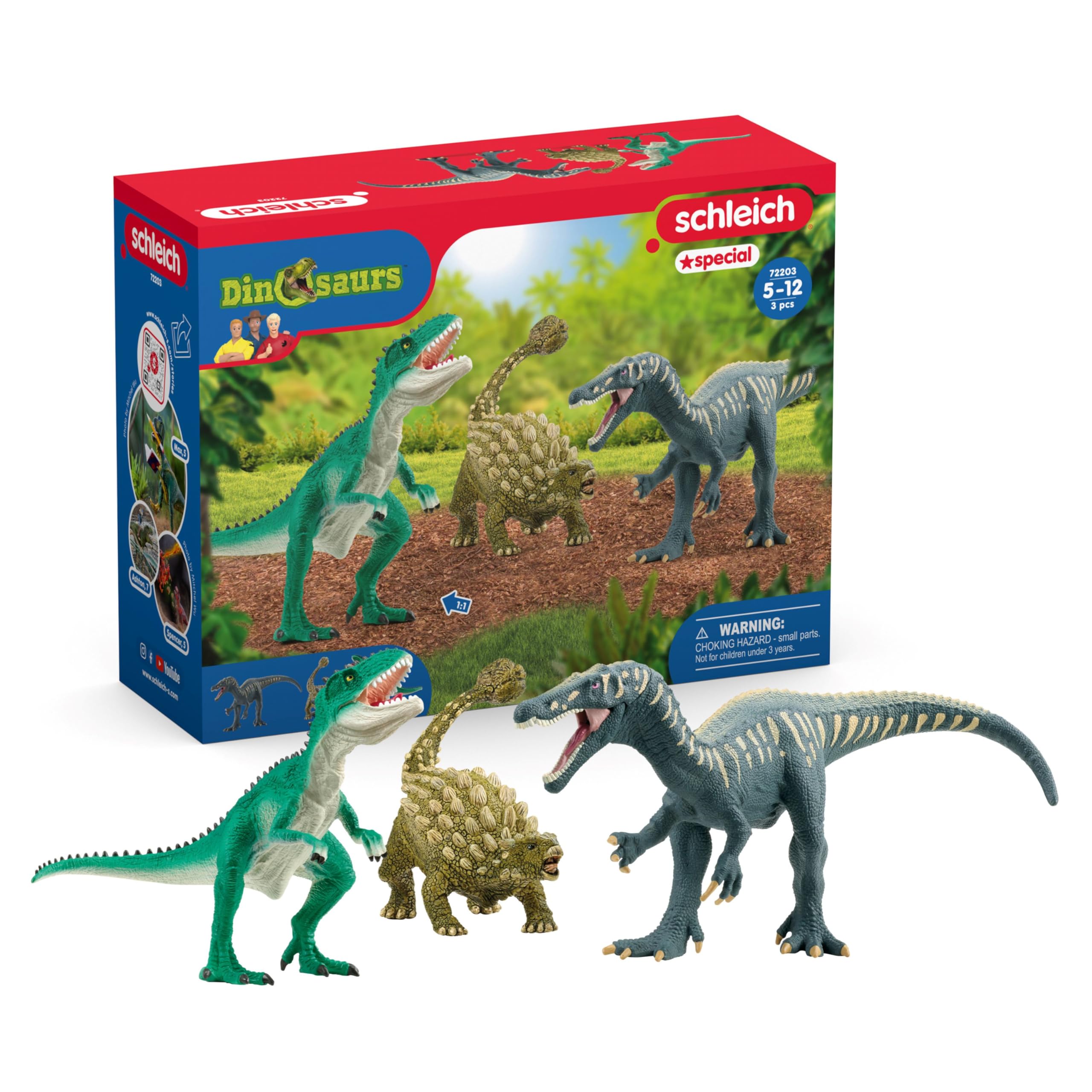 schleich 72203 Attack of the Dinosaur Trio, from 5 Years