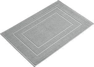 Homewell Bath Mat 60 x 90 cm Extra Large 100% Cotton Shower Mat Bath Mat Colour: Grey