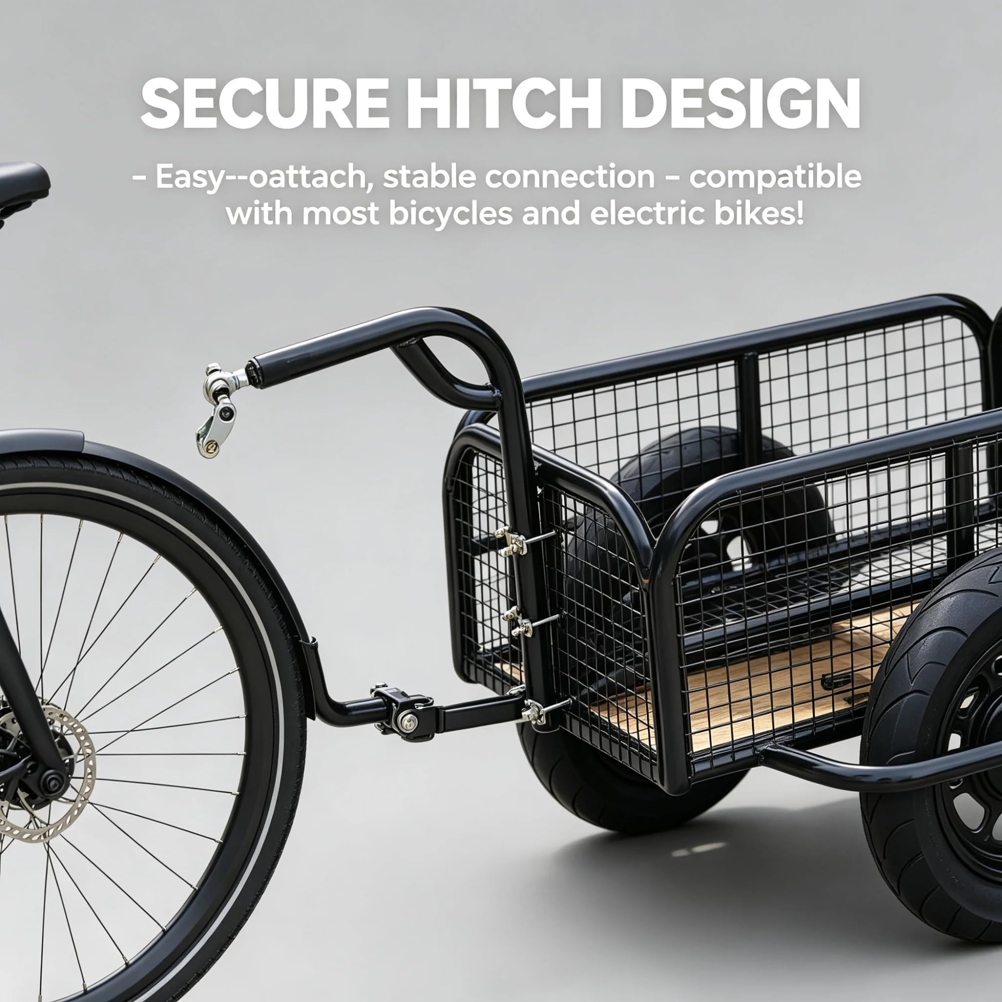 Remorque de Vélo à Roue Unique – Panier de Transport Robust pour Vélos Électriques