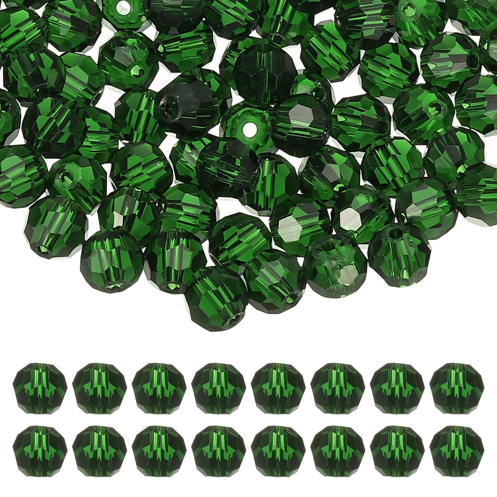 PATIKIL 8mm Round Crystal Beads