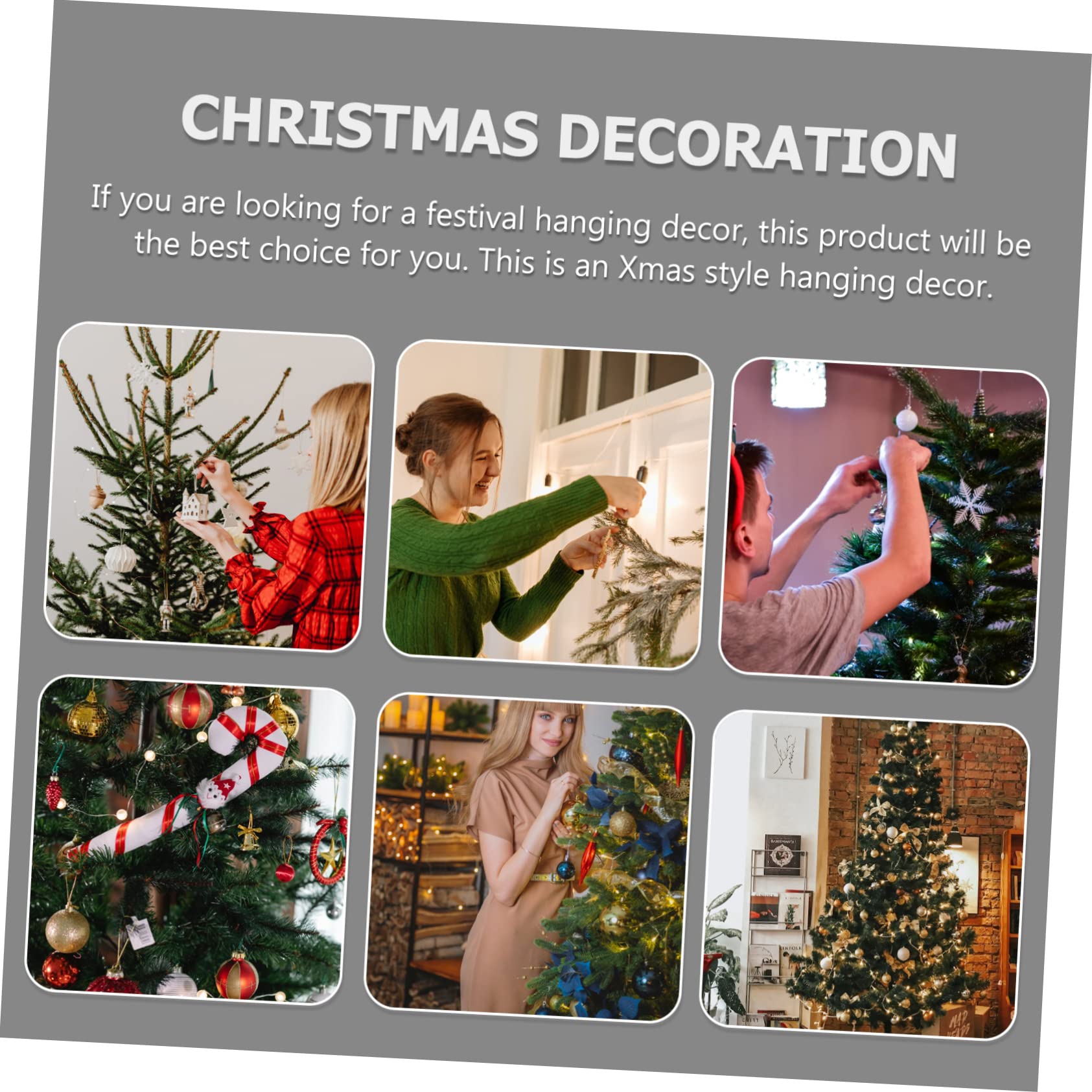 Cabilock 4 Piezas Decoraciones Navideñas Campanas Pastando Campanas De Arbol De Navidad Campana Colgante De Arbol Decoraciones De Baño Campana del Plato del Hotel Bricolaje Mimbre Indonesio