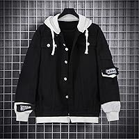 Vista 3 de GO2COSY Chaqueta vaquera casual con capucha Sudadera con capucha Fleeces Suéter Color C