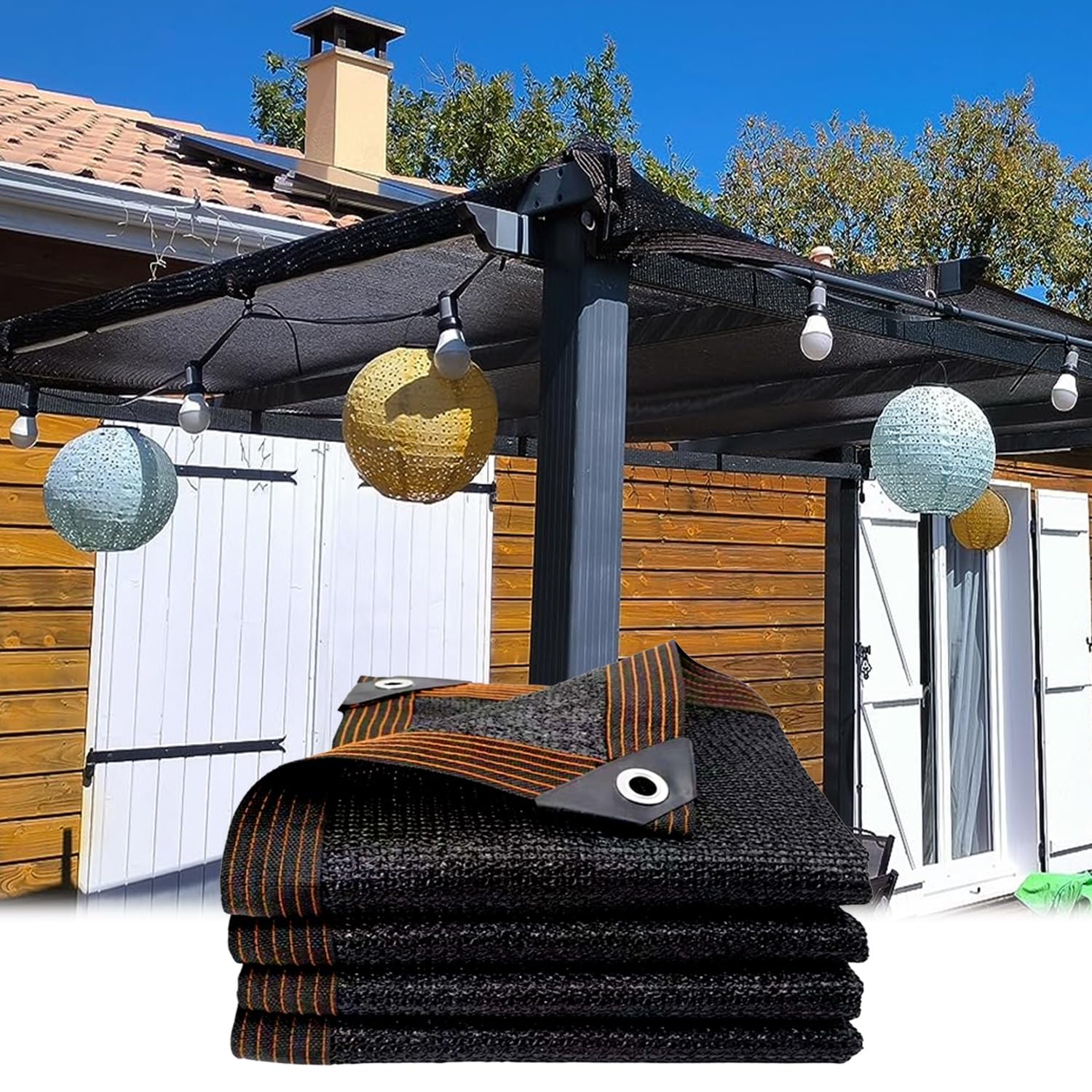 Sunblock Shade Plants Sun Shade Mesh Cover Garden Airy Shade Netting for Pergola Greenhouse Kennel Easier to Hang (Size : 4x10m (13.1x32.8ft))