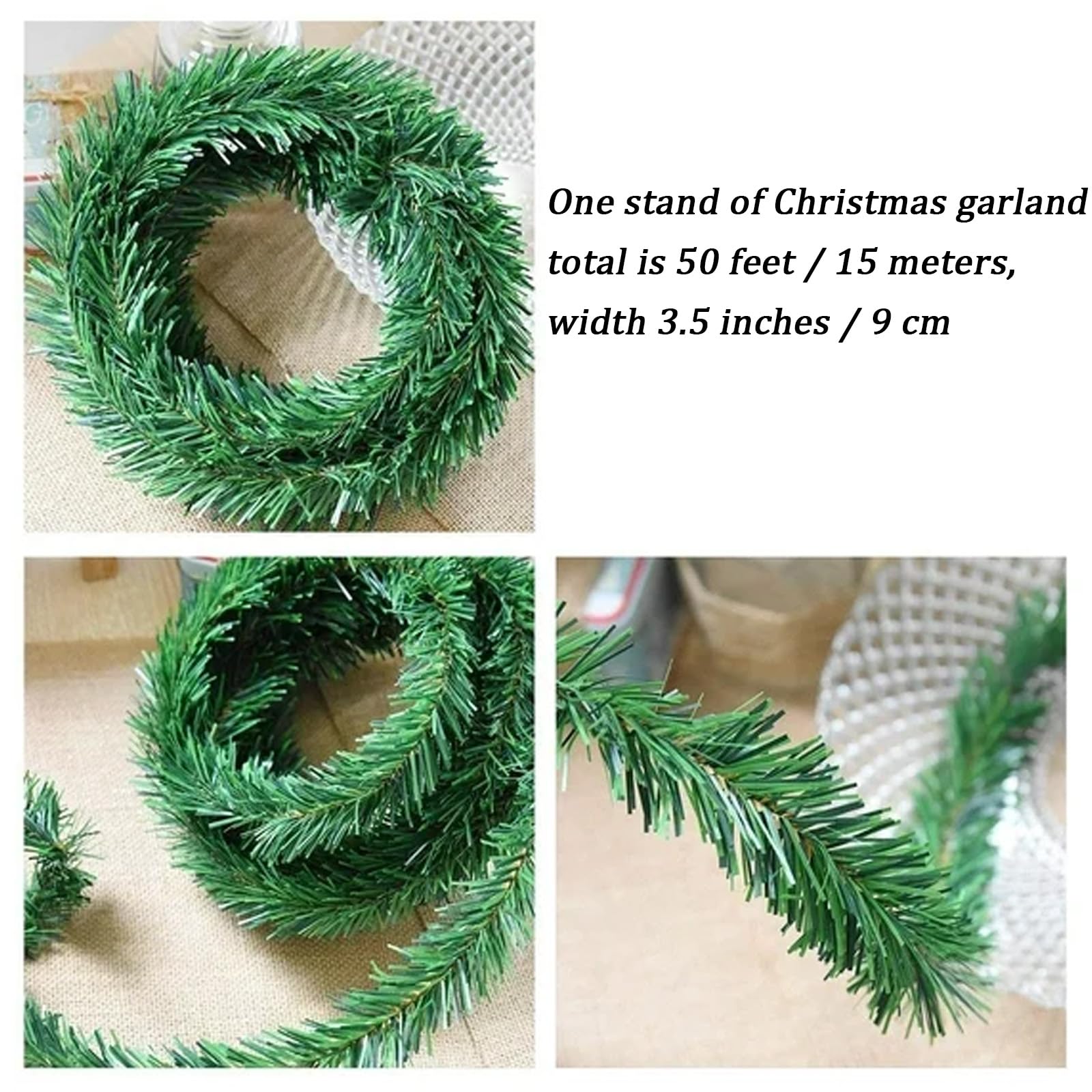 Amazon.co.jp: PLACHIDAYクリスマスガーランド、56フィートの人工