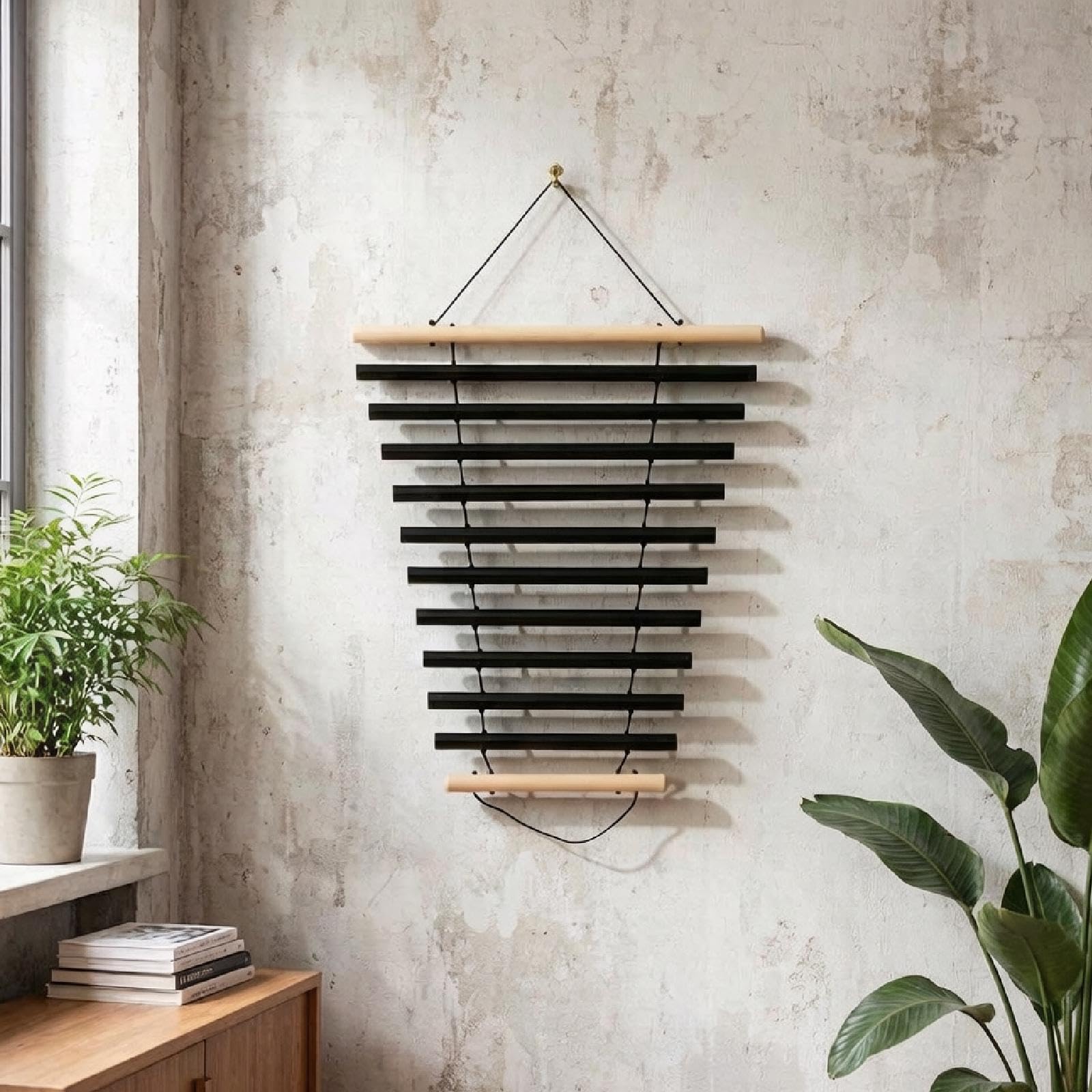 Windspiel Meditation Handglocke Klangstab zeug Metall mit Entspannendem Sound für Meditation Eltern Kind Aktivität Dekoratio, Schwarz