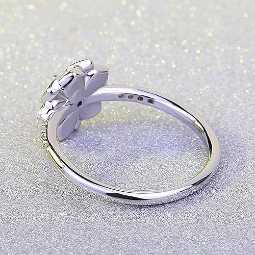 Miniatura 4 de Exquisito anillo de estilo fresco para mujer, anillos de amor, dulce melocotón, flor de zircón, anillo de dedo para mujer, joyería de compromiso,