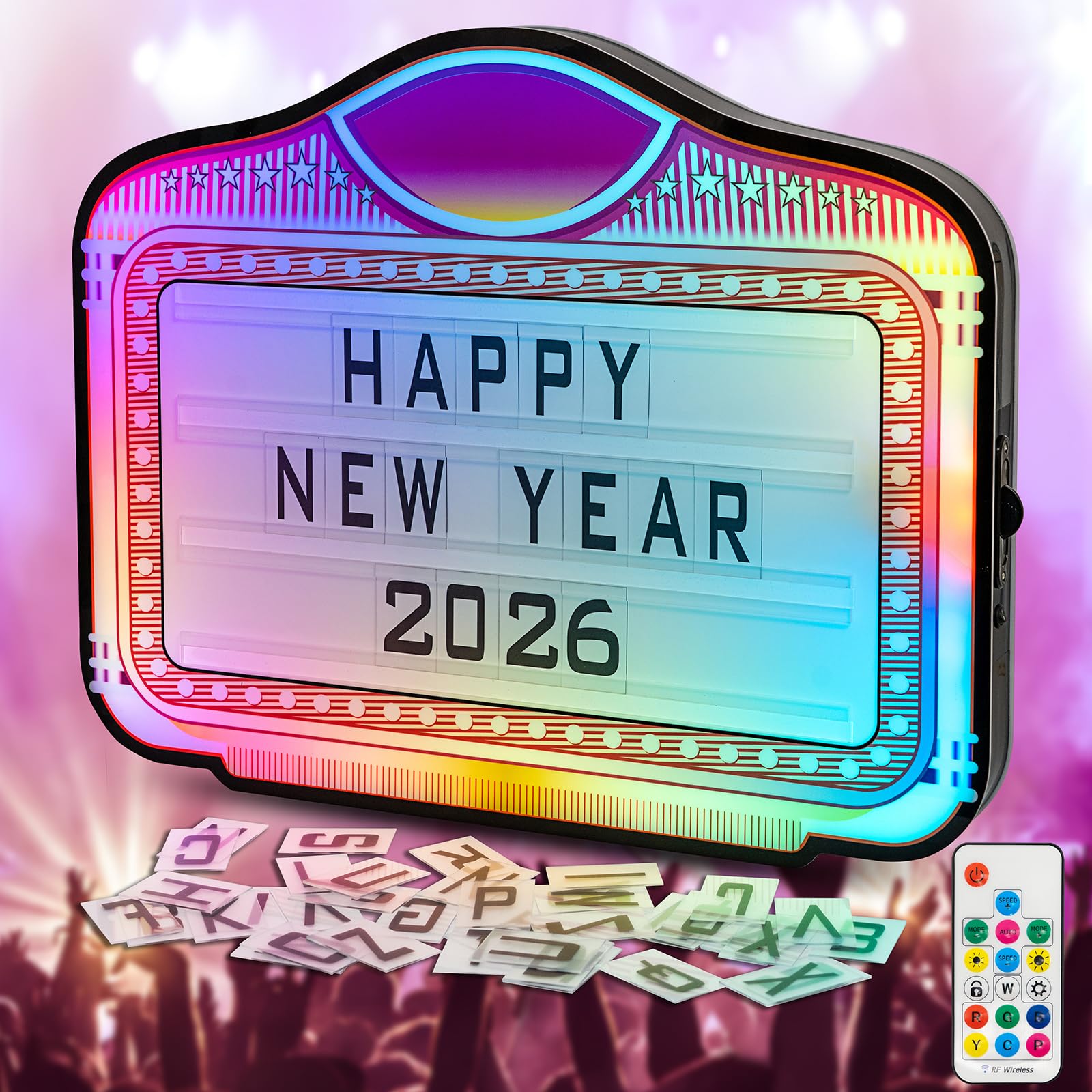 LED Letter Bottle Presenter, VIP Bottle Service Sign, Handheld Light Box with Color Change for Nightclub, Bar, Party, Birthday & Wedding – Acrylic