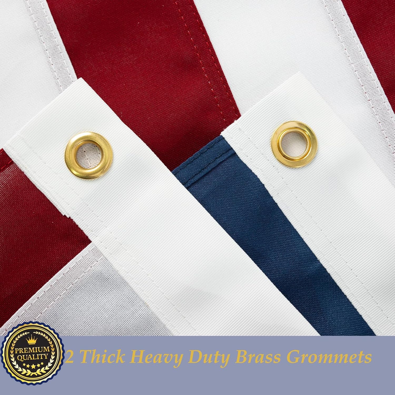 TOPFLAGS American Flag 5x8 Heavy Duty Outdoor Large US USA Flags TearProof Spun Polyester Embroidered Stars, Sewn Stripes for Outside All Weather High Wind