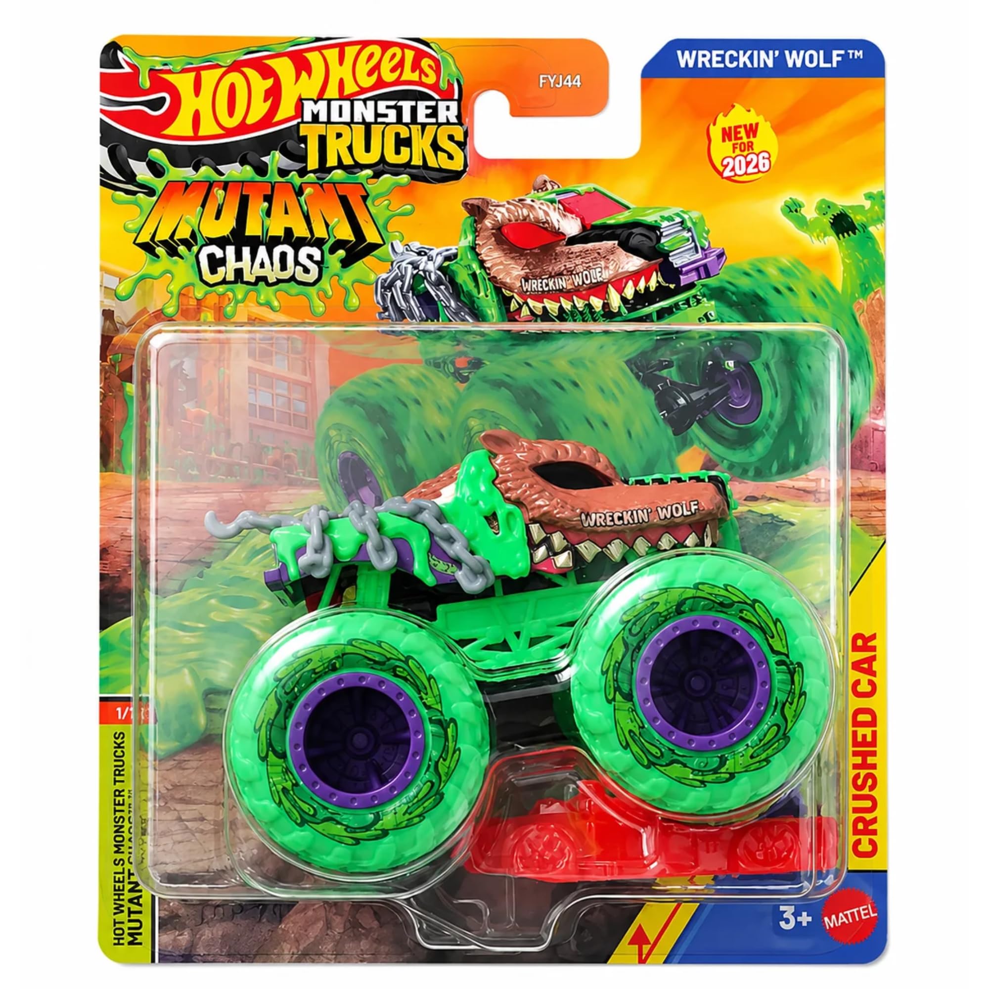 Hot Wheels Monster Trucks - (Mutant Chaos Wreckin Wolf - JHY26) — image 1