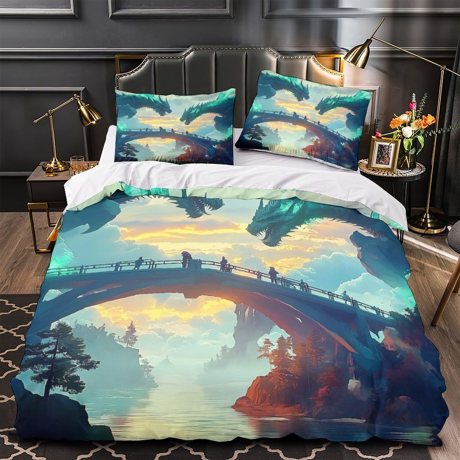 Housse de couette dragon fantastique pour raviver la magie et l'émerveillement dans votre chambre