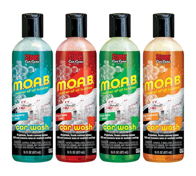 Sabão para Lavagem Automotiva Stoner Car Care M.O.A.B., pH Neutro, 4 Frascos de 480 mL
