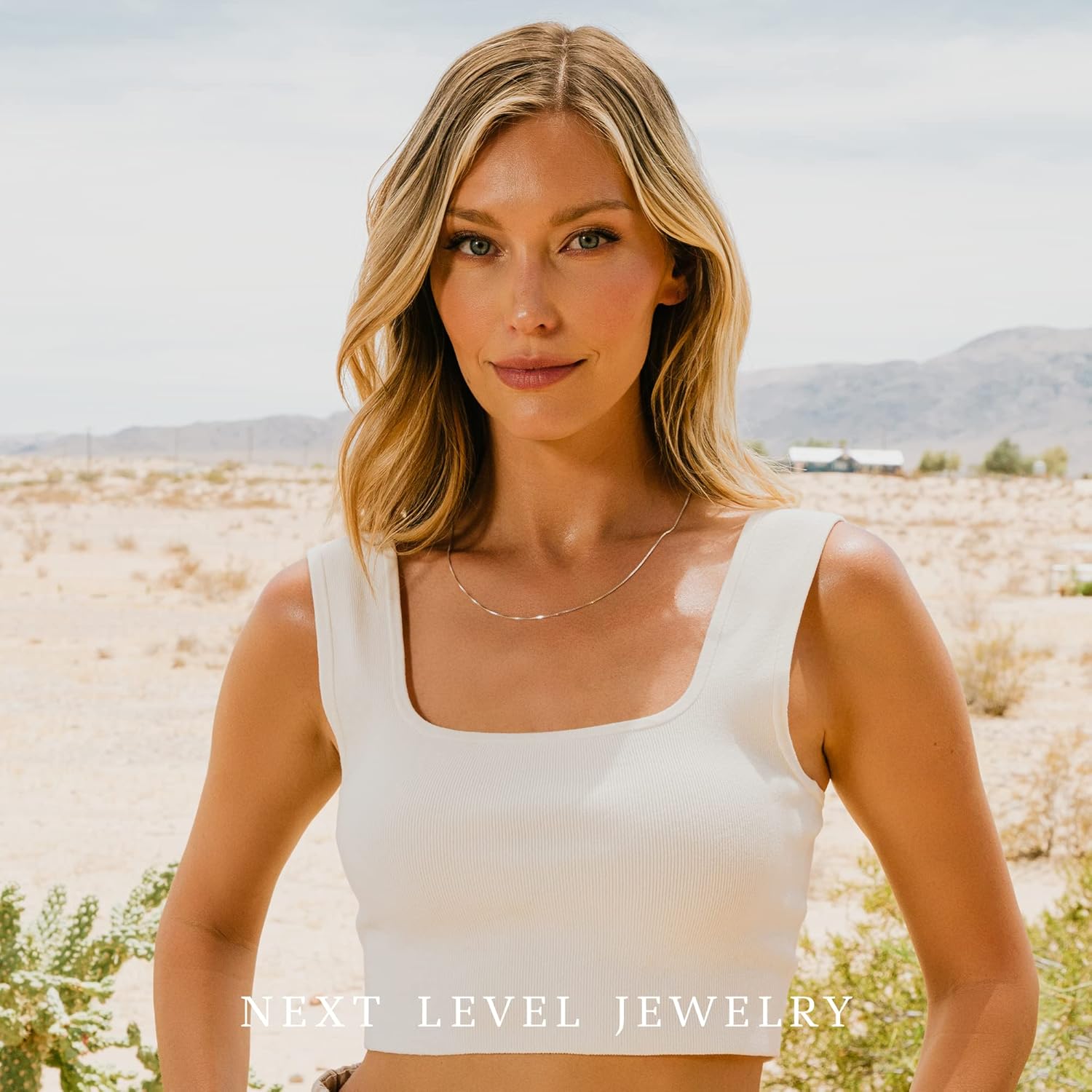 Next Level Jewelry Italian Sterling Silver Box Chain Necklaces, Women's Thin Sterling Silver Chain