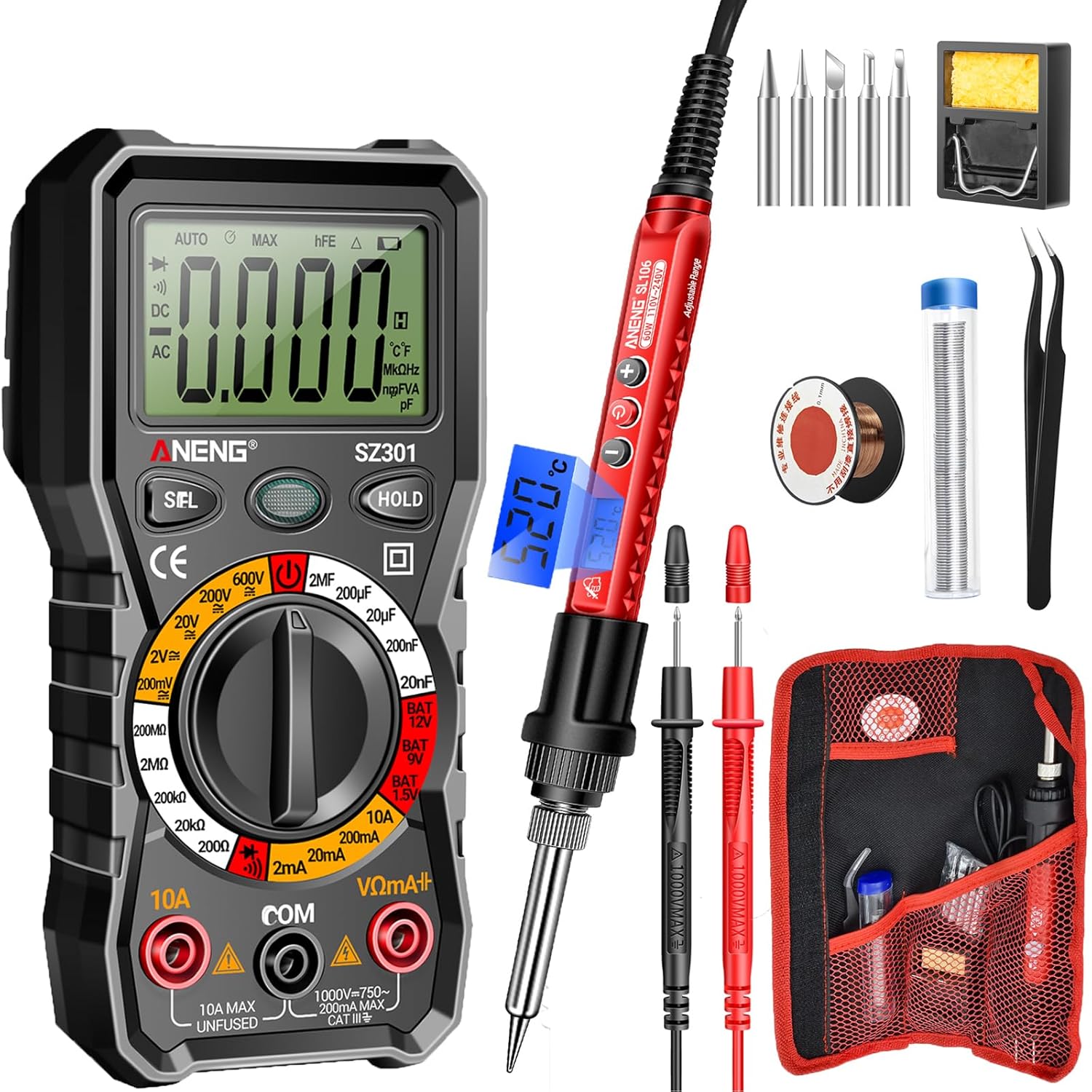 ANENG Multimeter and Soldering Iron Kit