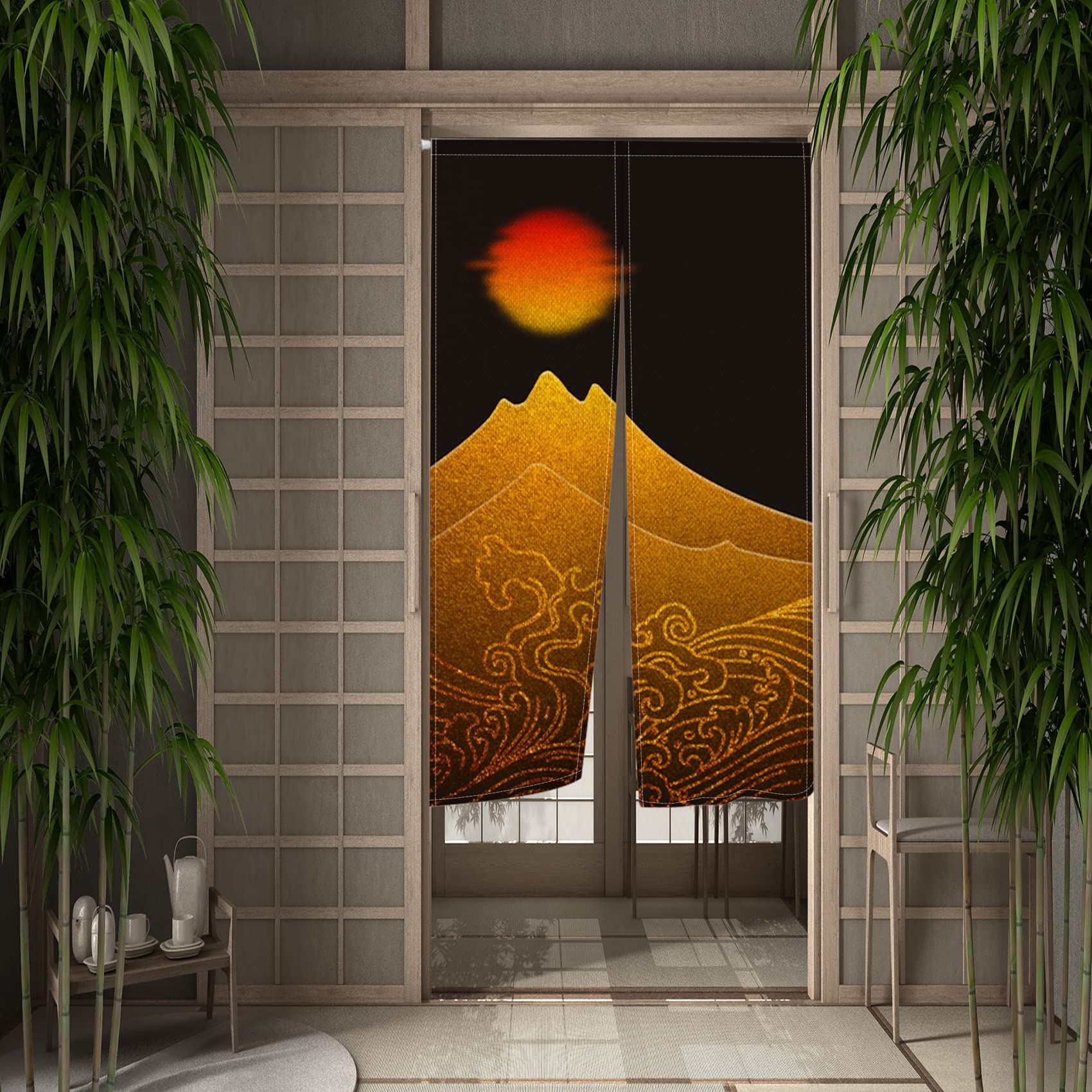 Amazon.com: Leowefowa Japanese Noren Doorway Curtains Traditional