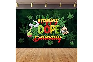 Happy Dope Birth Day Weed Leaf Banner