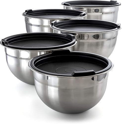 Miniatura 3 de Megachef Juego de 5 cuencos apilables multiusos con tapas