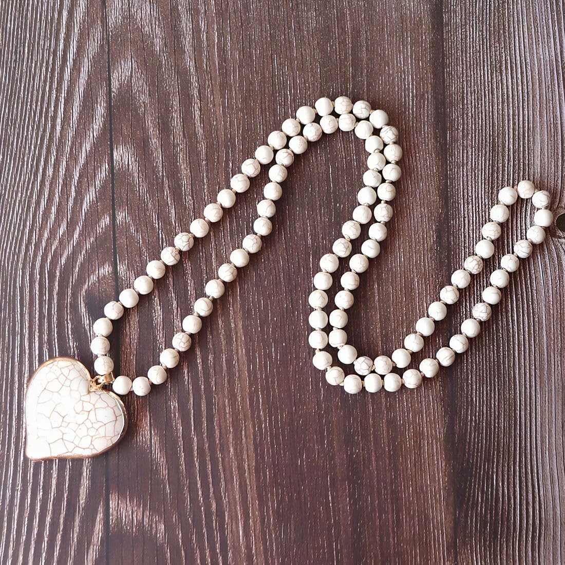 YGLINE Bohemia Yoga Stone Beads Meditation Natural Gemstone Pendant Necklace Mix Beads Necklace Charm Jewelry for Women