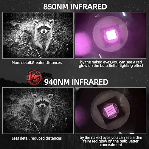 Miniatura 6 de DARKBEAM Linterna IR Infrarrojos 940nm Luces LED Mini para Visión Nocturna, recargable Portátil Táctica IR Iluminador, Enfoque Ajustable para Caza