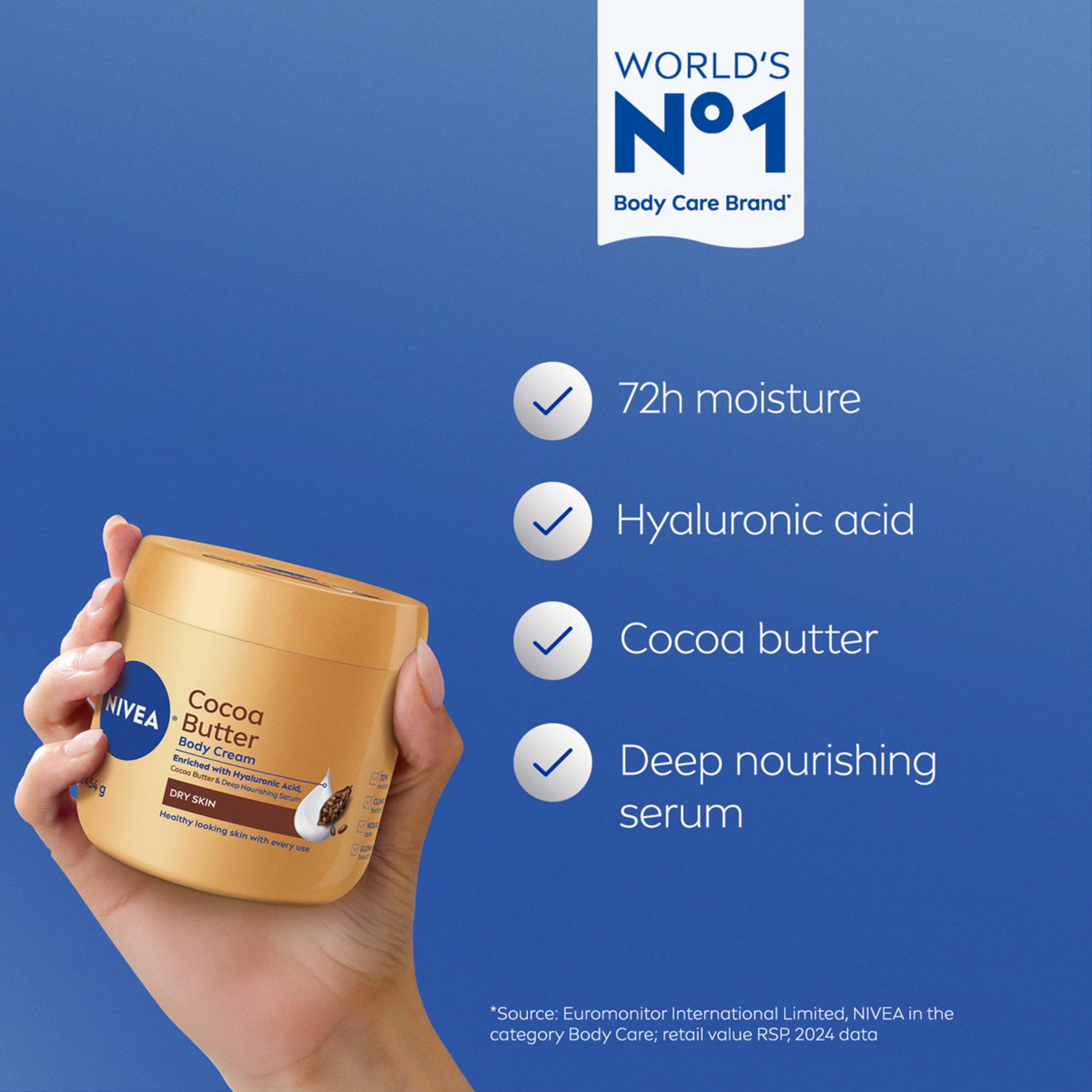 Nivea Crème corporelle au beurre de cacao, 450 ml