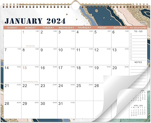 Calendario 2023-2024 calendario mensual de 18 con papel grueso 146 x 115 pulgadas enero de 2023 a junio de 2024 encuadernación de doble alambre disponible en Yaxa Colombia