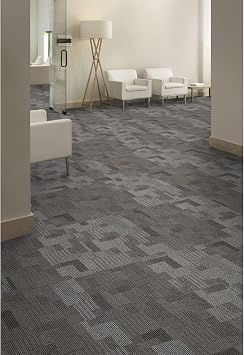 Mohawk Basics 24 x 24 Berber (Loop pile), 0.09 Pile Height, Carpet Tile, PET Fiber, Stone Walk Color, (24 Tiles), (96 sqft/carton)