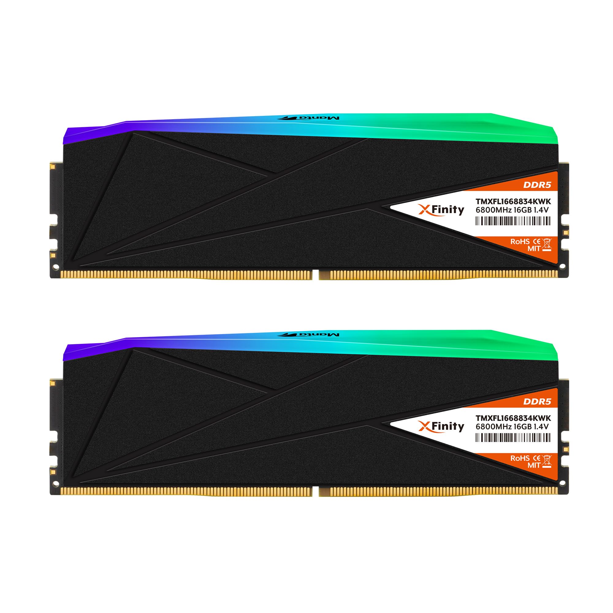 V-Color Manta XFinity RGB DDR5 32GB (16GBx2) 6800MHz CL34